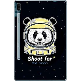 Gogo Samsung Galaxy Tab S6 T860/T865/T867 Astronot Ayı Silikon Baskılı Arka Kapak