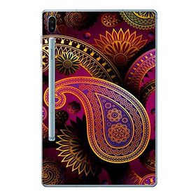 Gogo Samsung Galaxy Tab S6 T860/T865/T867 Desen Pembe Silikon Baskılı Arka Kapak
