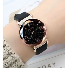 Gogoey Lüks Moda Şık Trend Siyah Rose Gold Kadın Kol Saati