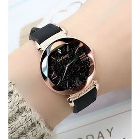 Gogoey Lüks Moda Şık Trend Siyah Rose Gold Kadın Kol Saati