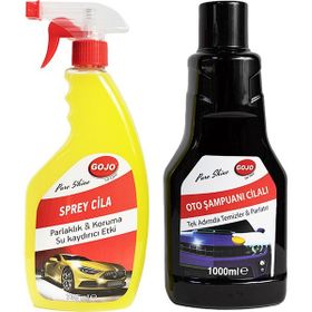 Gojo 750 ml Hızlı Cila Spreyi + Gojo 1000 ml Cilalı Oto Yıkama Şampuanı