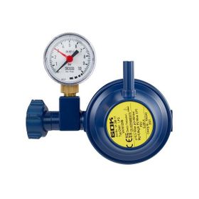 Gok - 90 Derece Dik Çıkışlı Manometreli LPG-Gaz Dedantör-Regülatör