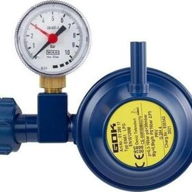 Gok - 90 Derece Dik Çıkışlı Manometreli LPG-Gaz Dedantör-Regülatör