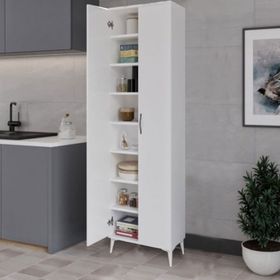 Gökberk GB-3002 %100 Mdf 8 Raflı 2 Kapaklı Çok Amaçlı Dolap