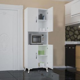 Gökberk GB-6004 %100 Mdf 4 Kapaklı Fırın Bölmeli Çok Amaçlı Dolap