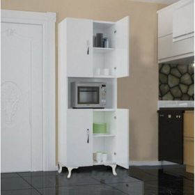 Gökberk GB-6004 %100 Mdf 4 Kapaklı Fırın Bölmeli Çok Amaçlı Dolap