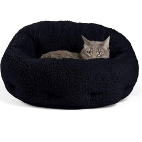 Gökcan Home 50 x 50 x 32 cm Siyah Yumuşak Dokulu Kedi ve Köpek Yatağı