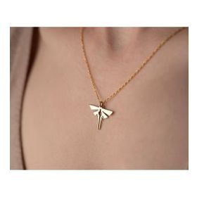 Gökdeniz 925 925 Ayar Gold Yusufçuk Model Kadın Gümüş Kolye