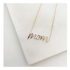 Gökdeniz 925 925 Ayar Mom Yazılı Kadın Gümüş Kolye