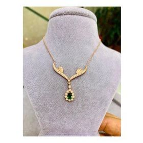 Gökdeniz 925 925 Ayar Yeşim Taşlı Kadın Gümüş Kolye