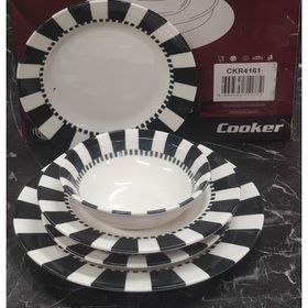 Göksan Mutfak 4161 Desenli Lüks 24 Parça Porselen Yemek Takımı