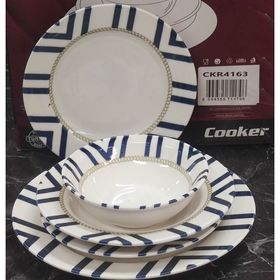 Göksan Mutfak 4163 Desenli Lüks 24 Parça Porselen Yemek Takımı