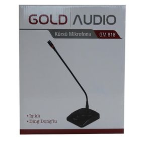 Gold Audio GM-818 Işıklı Ding Donglu Kürsü Mikrofonu