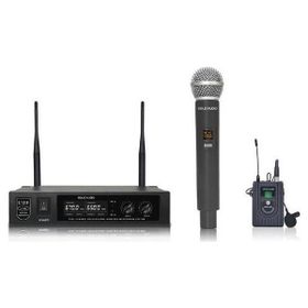 Gold Audio U-626EY Çiftli Uhf Kablosuz El ve Yaka Mikrofonu