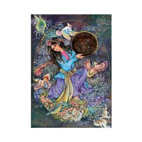Gold Çiçekler ve Kuşlar 1000 Parça Puzzle