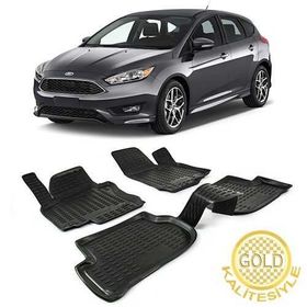 Gold Ford Focus 4 2015-2020 3d Havuzlu Paspas