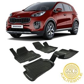 Gold Kia Sportage 2016-2020 3D Siyah Orjinals Kauçuk Oto Havuzlu Paspas
