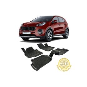 Gold Kia Sportage 2016-2020 3D Siyah Orjinals Kauçuk Oto Havuzlu Paspas