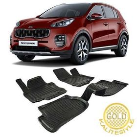 Gold Kia Sportage 2016-2020 3D Siyah Orjinals Kauçuk Oto Havuzlu Paspas