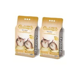 Gold Life Kavun Kokulu Topaklanan Bentonit İnce Taneli 2x10 lt Kedi Kumu