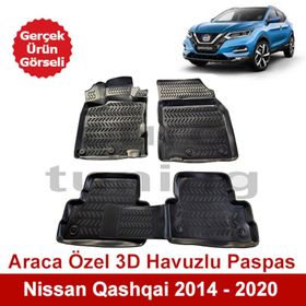 Gold Nissan Qashqai 2 2014-2020 3d Havuzlu Paspas