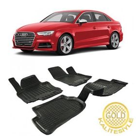 Gold Oto Aksesuar Audi A3 Sedan 3D Havuzlu Paspas 2013-2020