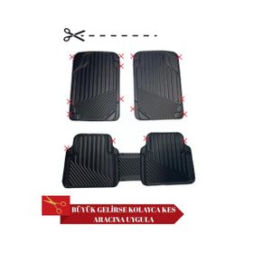 Gold Oto Aksesuar Citroen C-Elysee 2012 Ve Sonrasi 4D Vera 100 Kauçuk Desenli Paspas