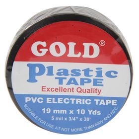 Gold Plastik Izole Elektrik Bandı Siyah 10'lu Paket
