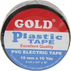 Gold Plastik Izole Elektrik Bandı Siyah 10'lu Paket