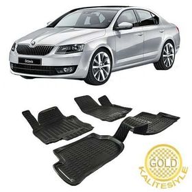 Gold Skoda Octavia 2017-2020 3d Havuzlu Paspas
