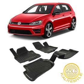 Gold Volkswagen Golf 7 2009-2020 3d Havuzlu Paspas