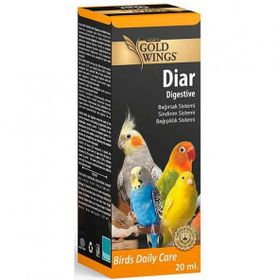 Gold Wings 20 ml Premium Diar Kuşlar İçin Sindirim Desteği