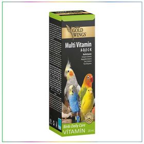 Gold Wings 20 ml Premium Multi Kuşlar İçin Tüy Oluşum Desteği Vitamin
