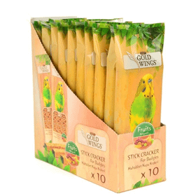 Gold Wings Classic Meyveli 10 Adet 3'lü Muhabbet Kuşu Krakeri
