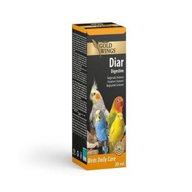 Gold Wings Premium Diar Digestive 20 ml Kuşlar için Bağışıklık Sistemi ve İshale Karşı Sıvı Vitamin