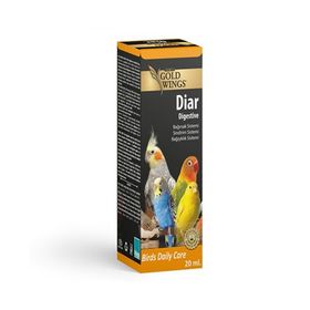 Gold Wings Premium Diar Digestive 20 ml Kuşlar için Bağışıklık Sistemi ve İshale Karşı Sıvı Vitamin