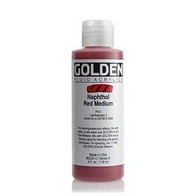 Golden Fluid Seri 5 Naphthol Red Medium 118 ml Akrilik Boya