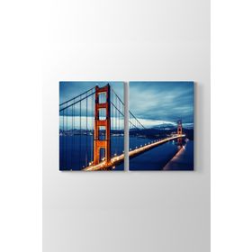 Golden Gate Köprüsü Gece Işıklı Tablosu