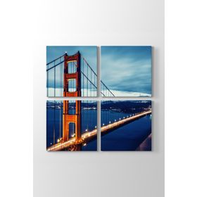 Golden Gate Köprüsü Gece Işıklı Tablosu