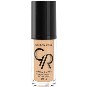 Golden Rose 03 Total Cover 2in1 Foundation Concealar 2'si 1 Arada Fondöten Kapatıcı