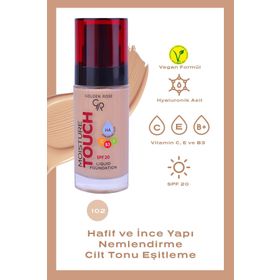 Golden Rose Moisture Touch Liquid Foundation SPF20 No:102 Nemlendirici Etkili Fondöten