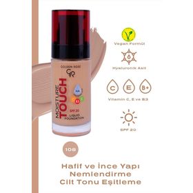 Golden Rose Moisture Touch Liquid Foundation SPF20 No:108 Nemlendirici Etkili Fondöten
