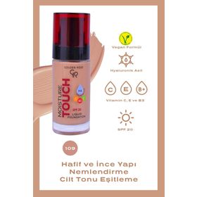 Golden Rose Moisture Touch Liquid Foundation SPF20 No:109 Nemlendirici Etkili Fondöten