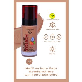 Golden Rose Moisture Touch Liquid Foundation SPF20 No:113 Nemlendirici Etkili Fondöten