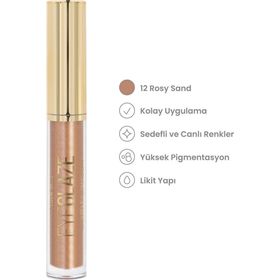 Golden Rose No:12 Rosy Sand Glaze Liquid Eyeshadow