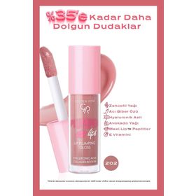 Golden Rose No:202 Plumped Lips Anında Dolgunlaştıran Dudak Parlatıcısı