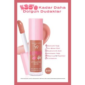 Golden Rose No:205 Plumped Lips Lip Plumping Gloss Dolgunlaştırıcı Dudak Parlatıcısı