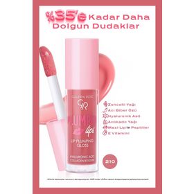Golden Rose No:210 Plumped Lips Lip Plumping Gloss Dolgunlaştırıcı Dudak Parlatıcısı