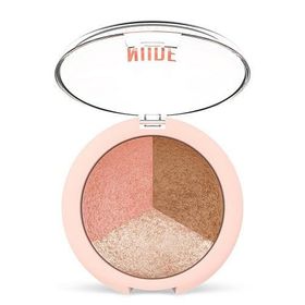 Golden Rose Nude Look Baked Trio Face Powder Pudra