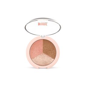 Golden Rose Nude Look Baked Trio Face Powder Pudra